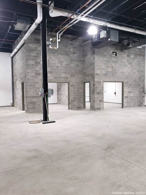 Precision CMU partitions and finished openings